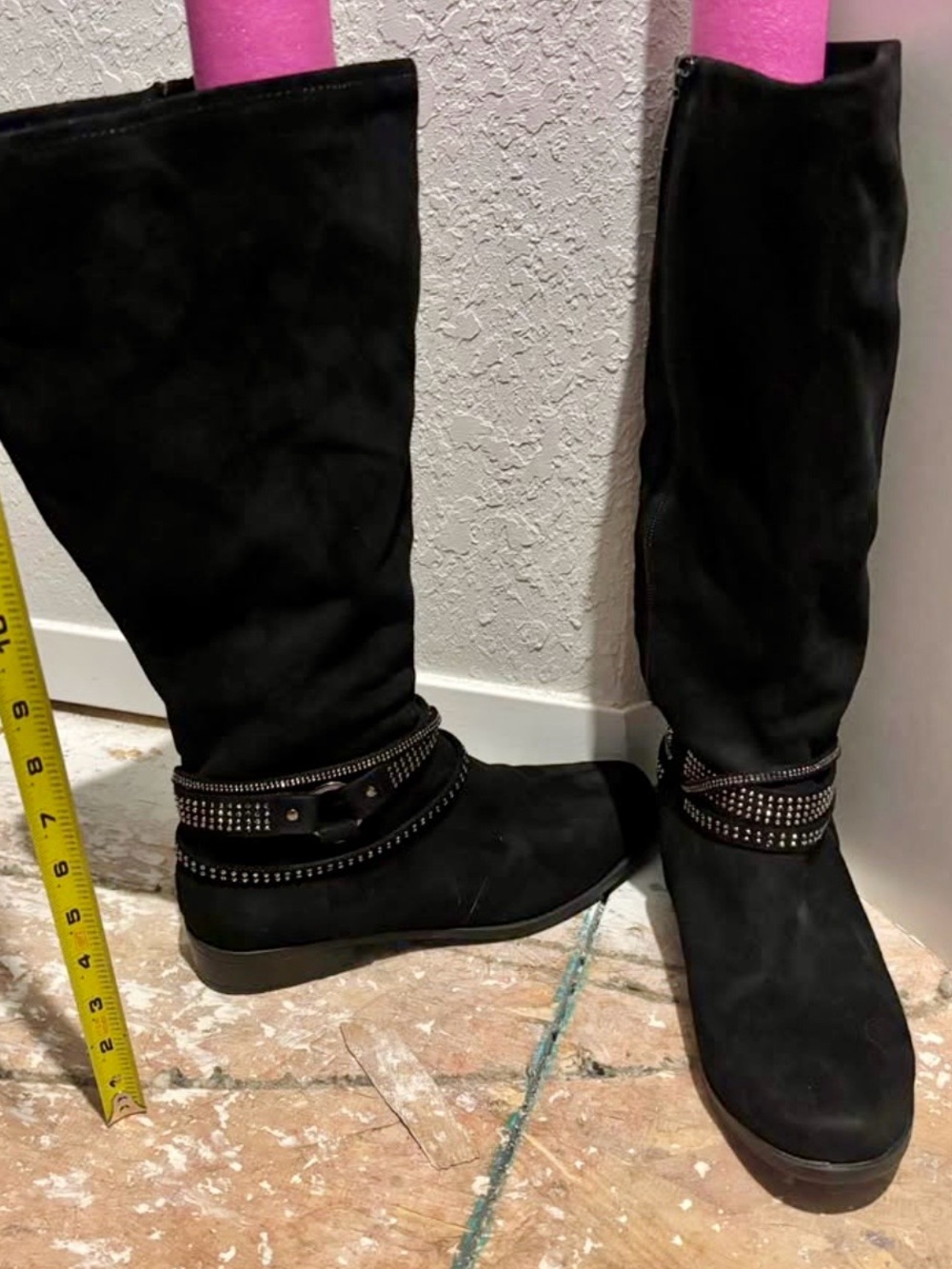 Lane Bryant Wide-Calf Studded Accent Boots, Size 8